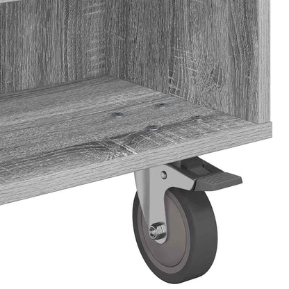 Side Table with Wheels Grey Sonoma 90 x 50 x 30 cm