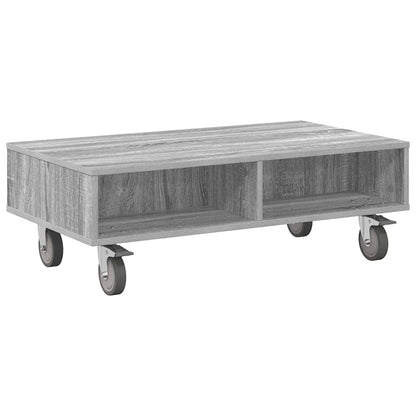 Side Table with Wheels Grey Sonoma 90 x 50 x 30 cm