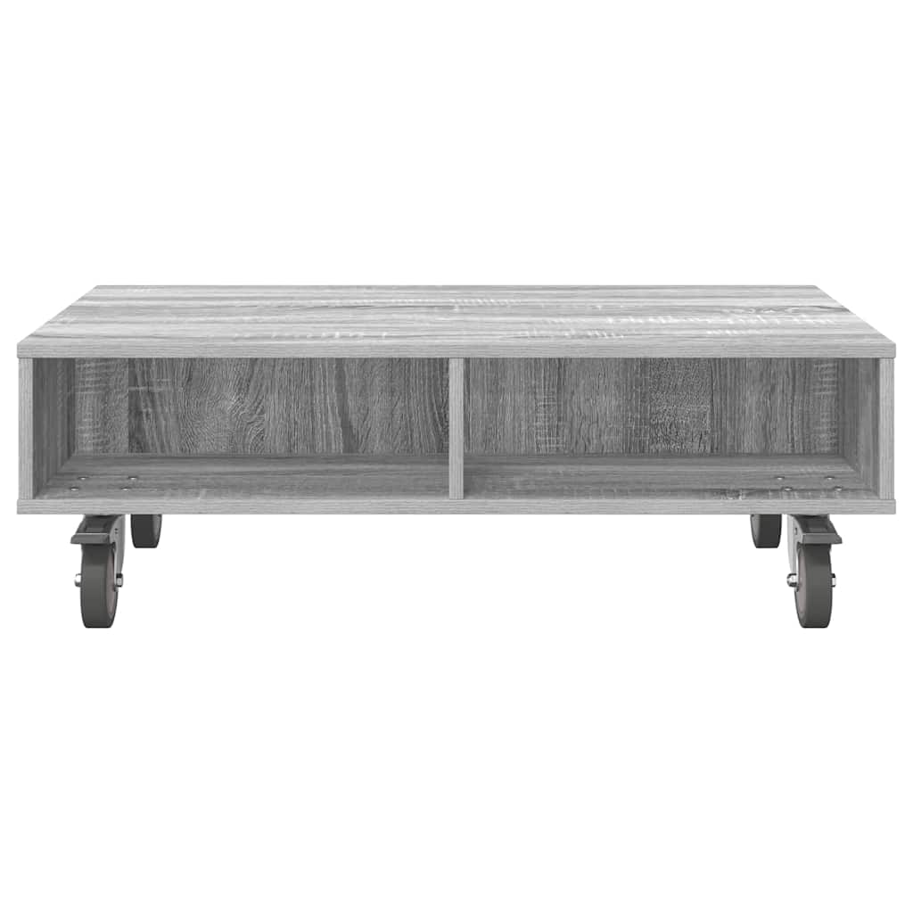 Side Table with Wheels Grey Sonoma 90 x 50 x 30 cm