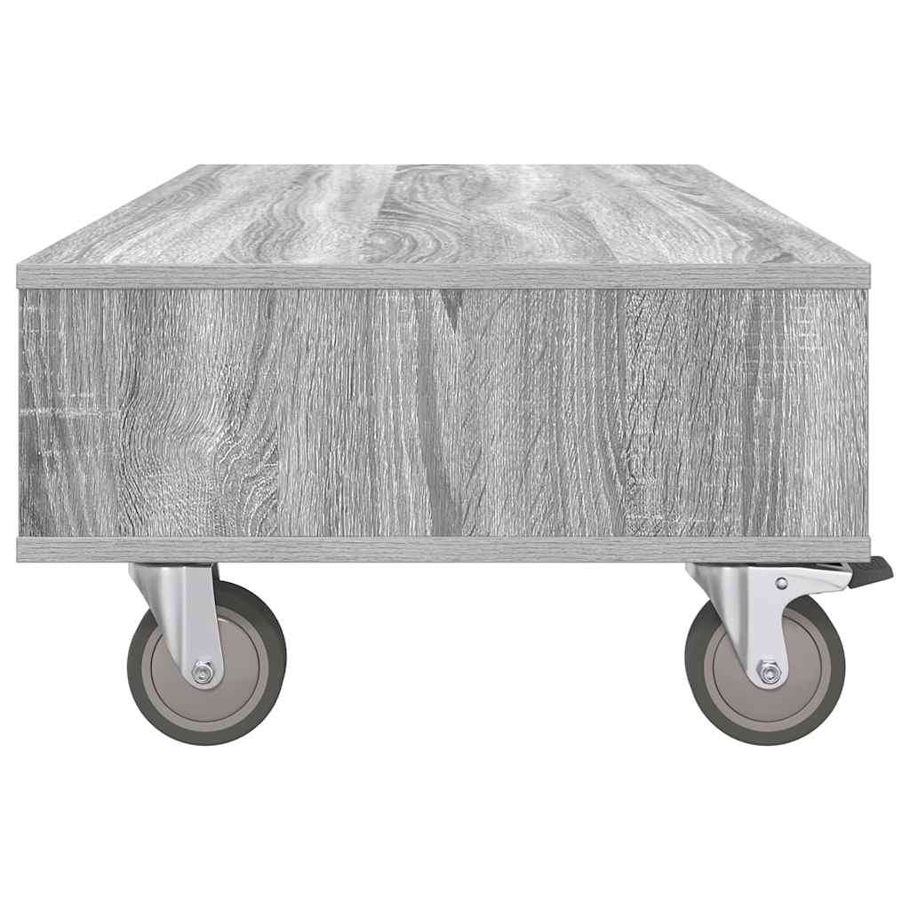 Side Table with Wheels Grey Sonoma 90 x 50 x 30 cm
