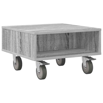 Side Table with Wheels Grey Sonoma 50.5 x 50 x 30 cm