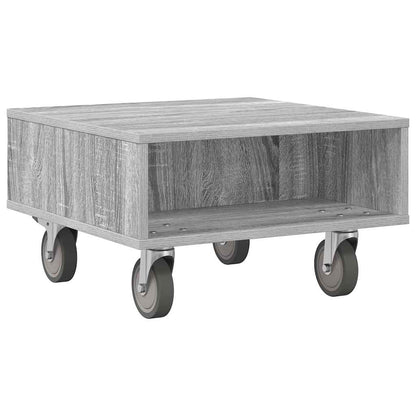 Side Table with Wheels Grey Sonoma 50.5 x 50 x 30 cm