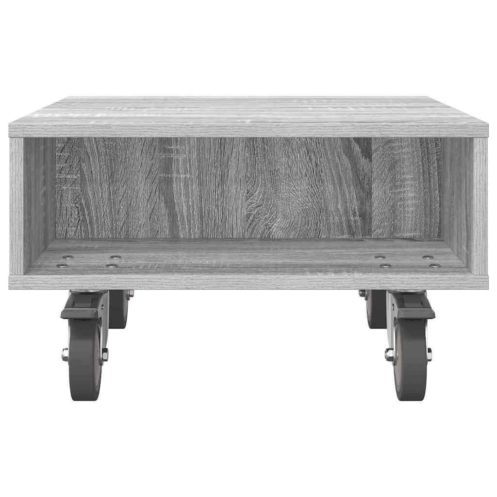Side Table with Wheels Grey Sonoma 50.5 x 50 x 30 cm