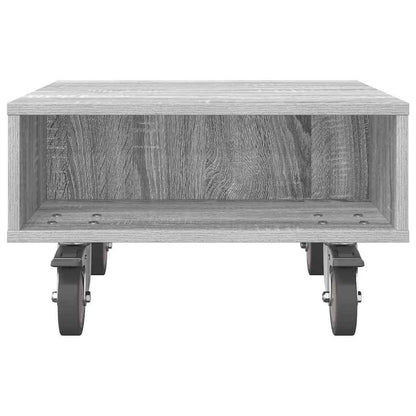 Side Table with Wheels Grey Sonoma 50.5 x 50 x 30 cm
