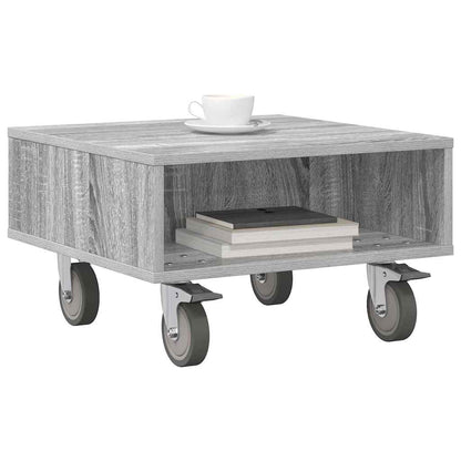 Side Table with Wheels Grey Sonoma 50.5 x 50 x 30 cm