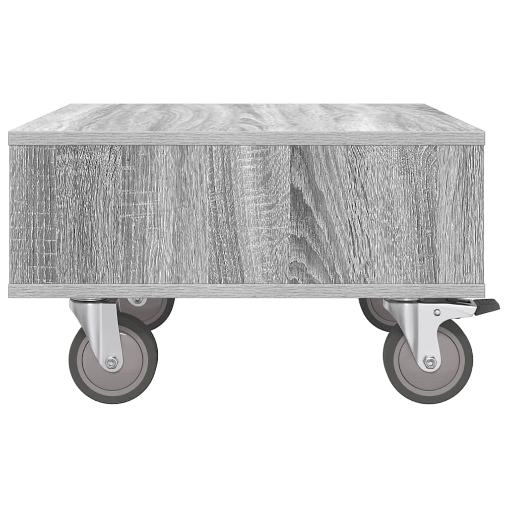 Side Table with Wheels Grey Sonoma 50.5 x 50 x 30 cm