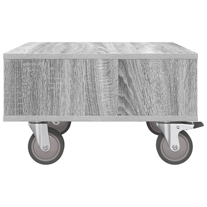 Side Table with Wheels Grey Sonoma 50.5 x 50 x 30 cm