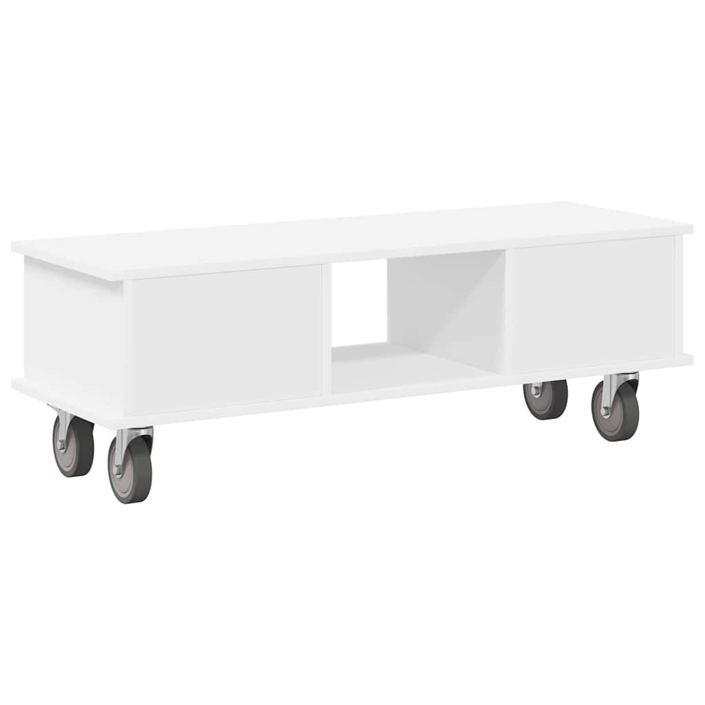 TV Stand 100 x 35 x 35 cm White Engineered Wood