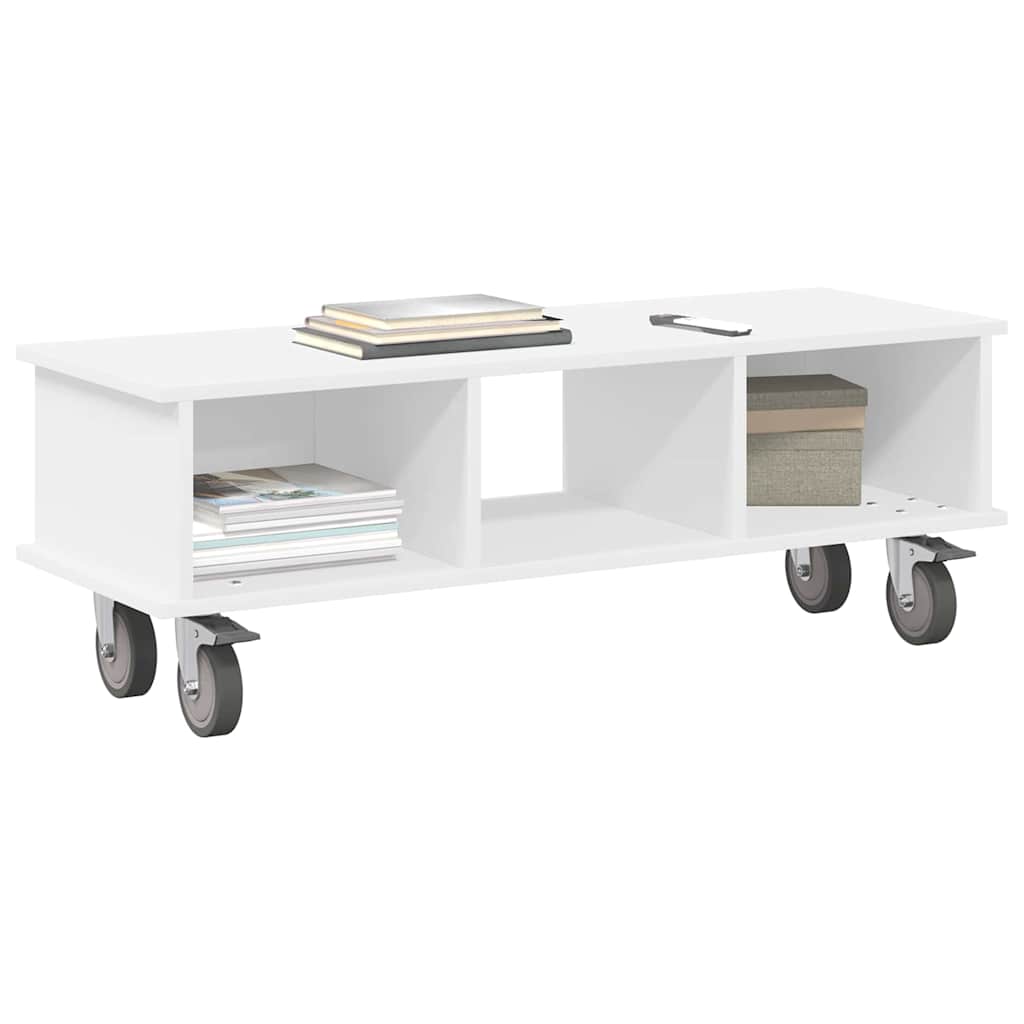 TV Stand 100 x 35 x 35 cm White Engineered Wood
