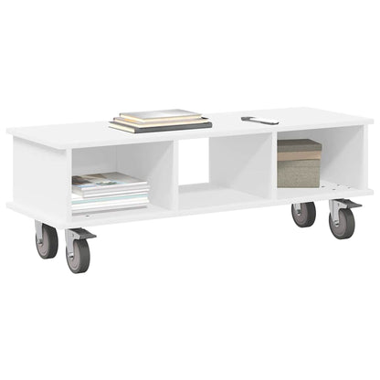 TV Stand 100 x 35 x 35 cm White Engineered Wood