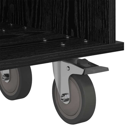 TV Stand 100 x 35 x 35 cm Black Oak Engineered Wood