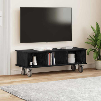 TV Stand 100 x 35 x 35 cm Black Oak Engineered Wood