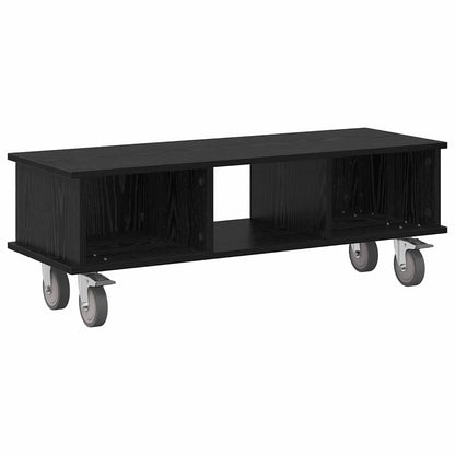 TV Stand 100 x 35 x 35 cm Black Oak Engineered Wood