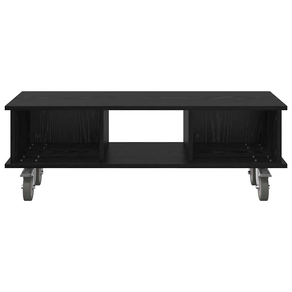 TV Stand Black Oak 100 x 35 x 35 cm Engineered Wood