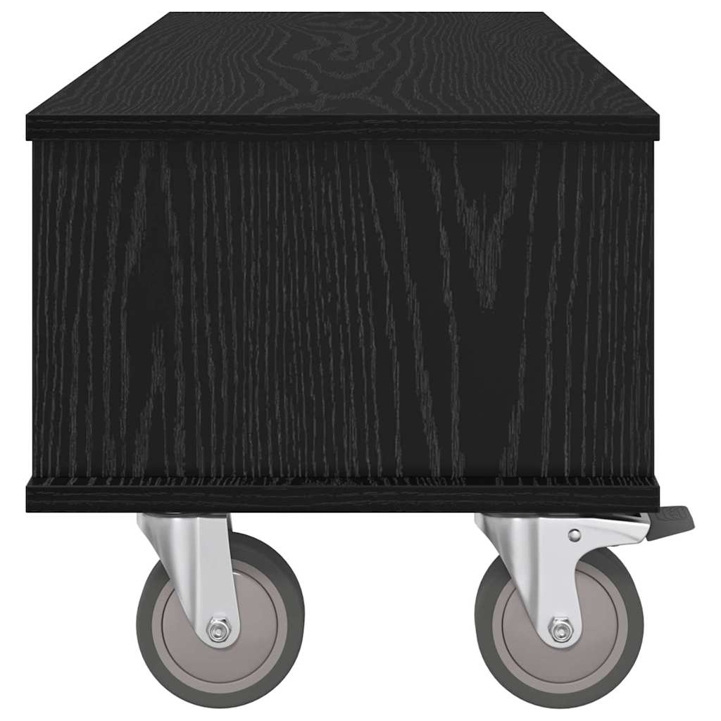 TV Stand 100 x 35 x 35 cm Black Oak Engineered Wood