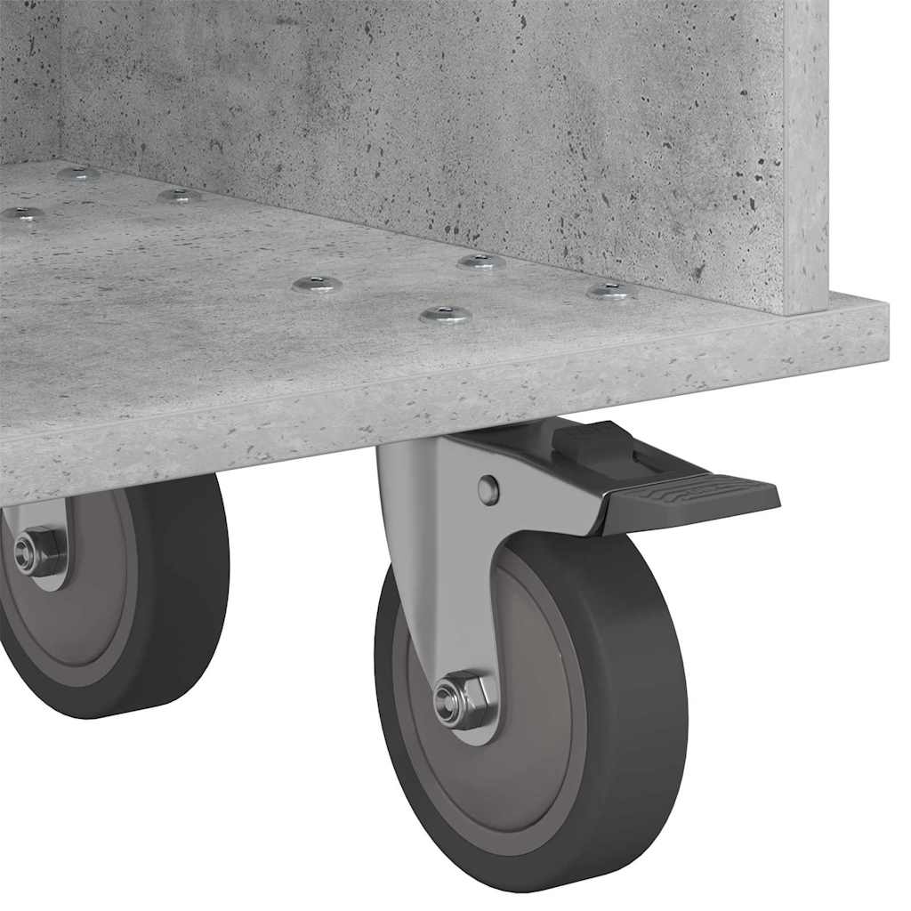 TV Stand 100 x 35 x 35 cm Concrete Grey Engineered Wood