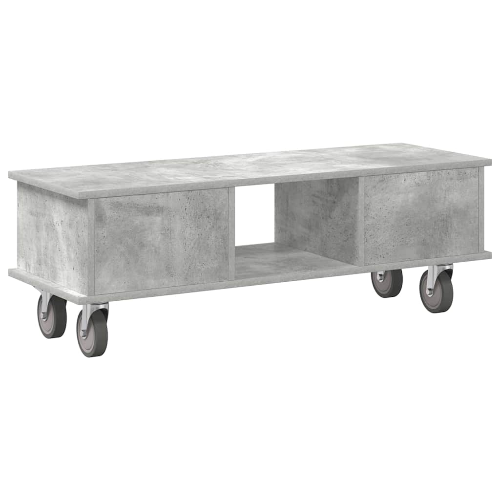 TV Stand 100 x 35 x 35 cm Concrete Grey Engineered Wood