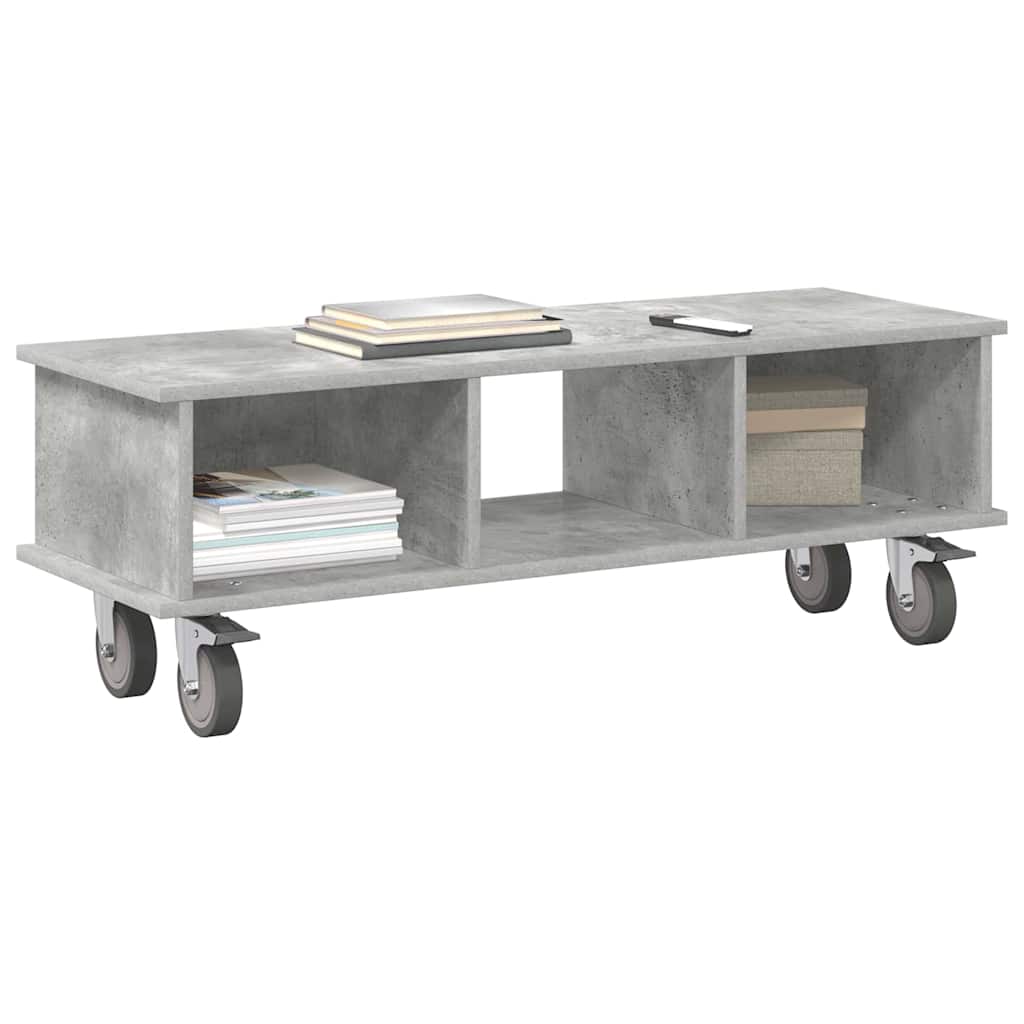 TV Stand 100 x 35 x 35 cm Concrete Grey Engineered Wood
