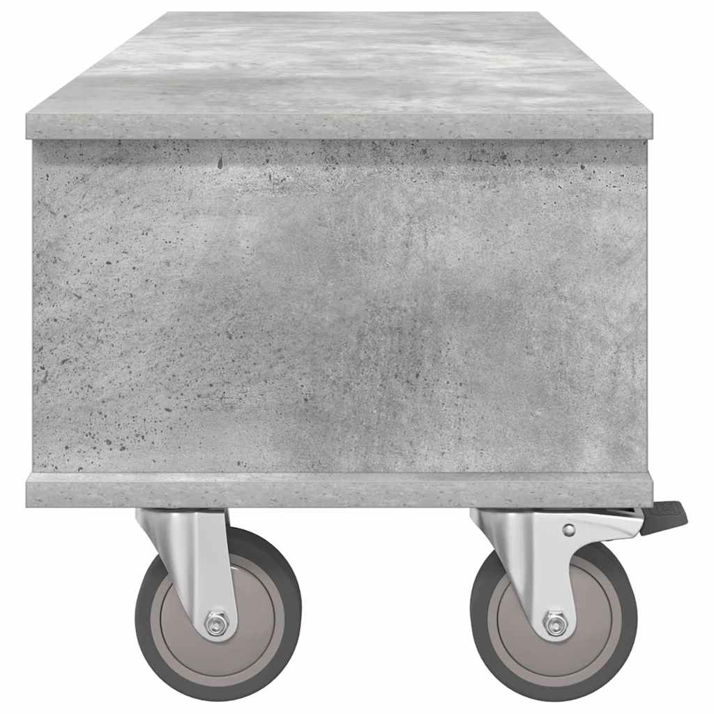 TV Stand Concrete Grey 100 x 35 x 35 cm Engineered Wood