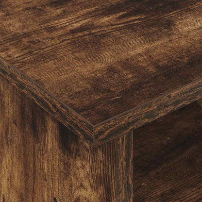 TV Stand 100 x 35 x 35 cm Smoked Oak Engineered Wood