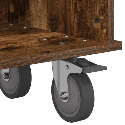 TV Stand 100 x 35 x 35 cm Smoked Oak Engineered Wood