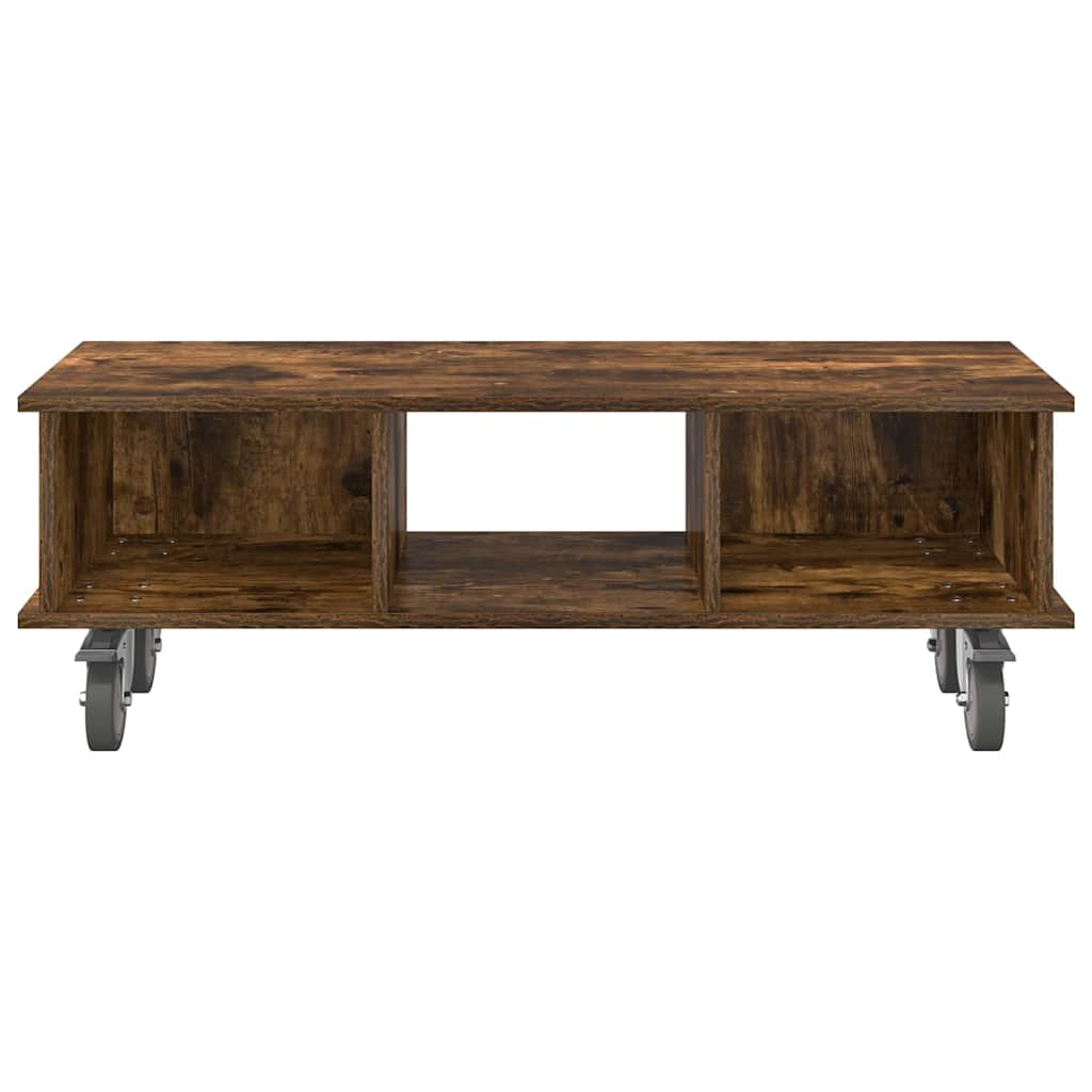 TV Stand 100 x 35 x 35 cm Smoked Oak Engineered Wood
