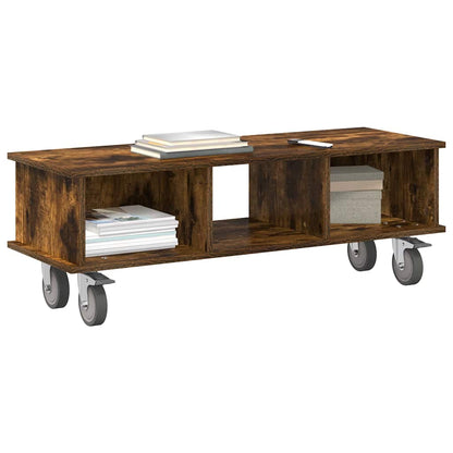 TV Stand 100 x 35 x 35 cm Smoked Oak Engineered Wood