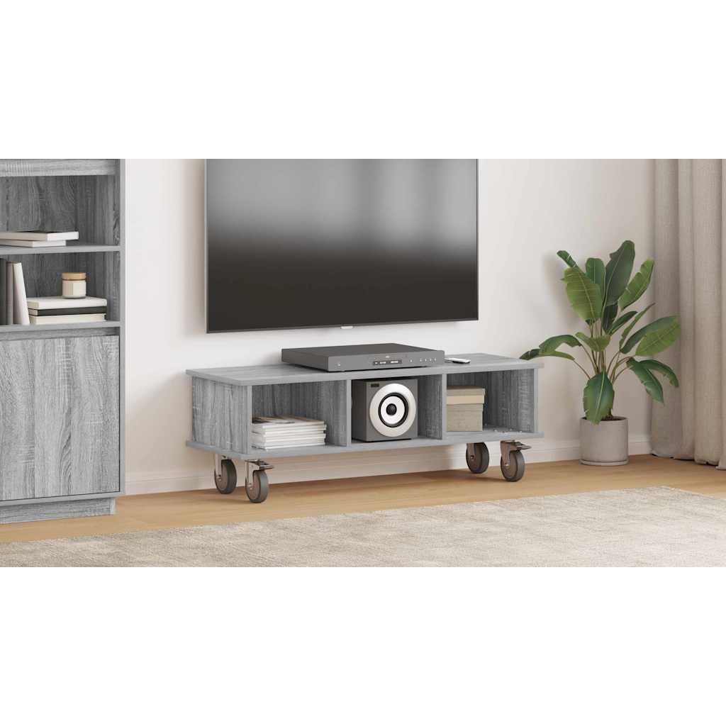 TV Stand Grey Sonoma 100 x 35 x 35 cm Engineered Wood