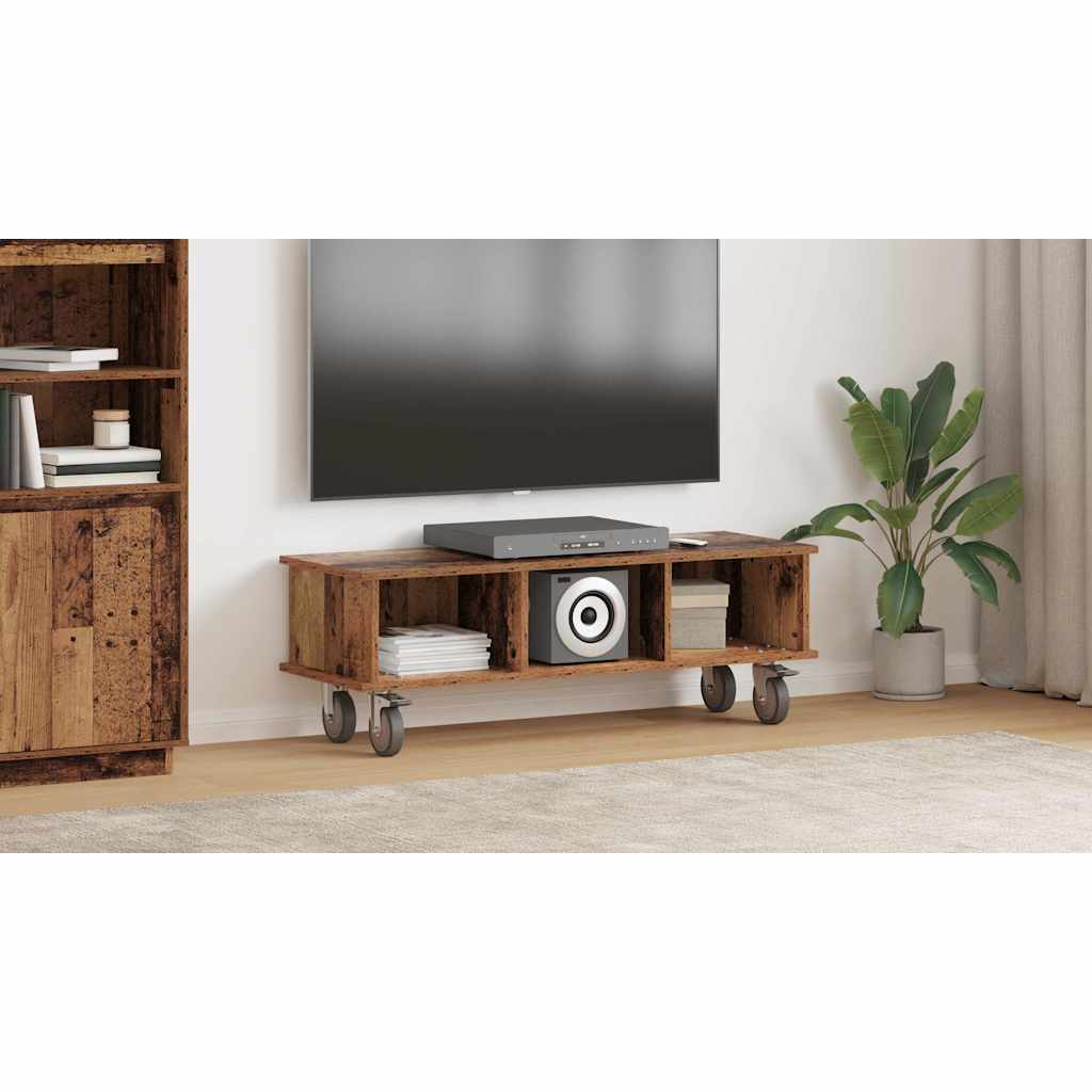TV Stand Old Wood 100 x 35 x 35 cm Engineered Wood