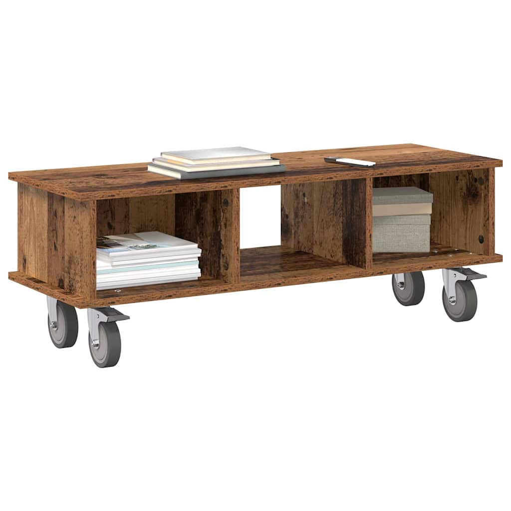 TV Stand Old Wood 100 x 35 x 35 cm Engineered Wood