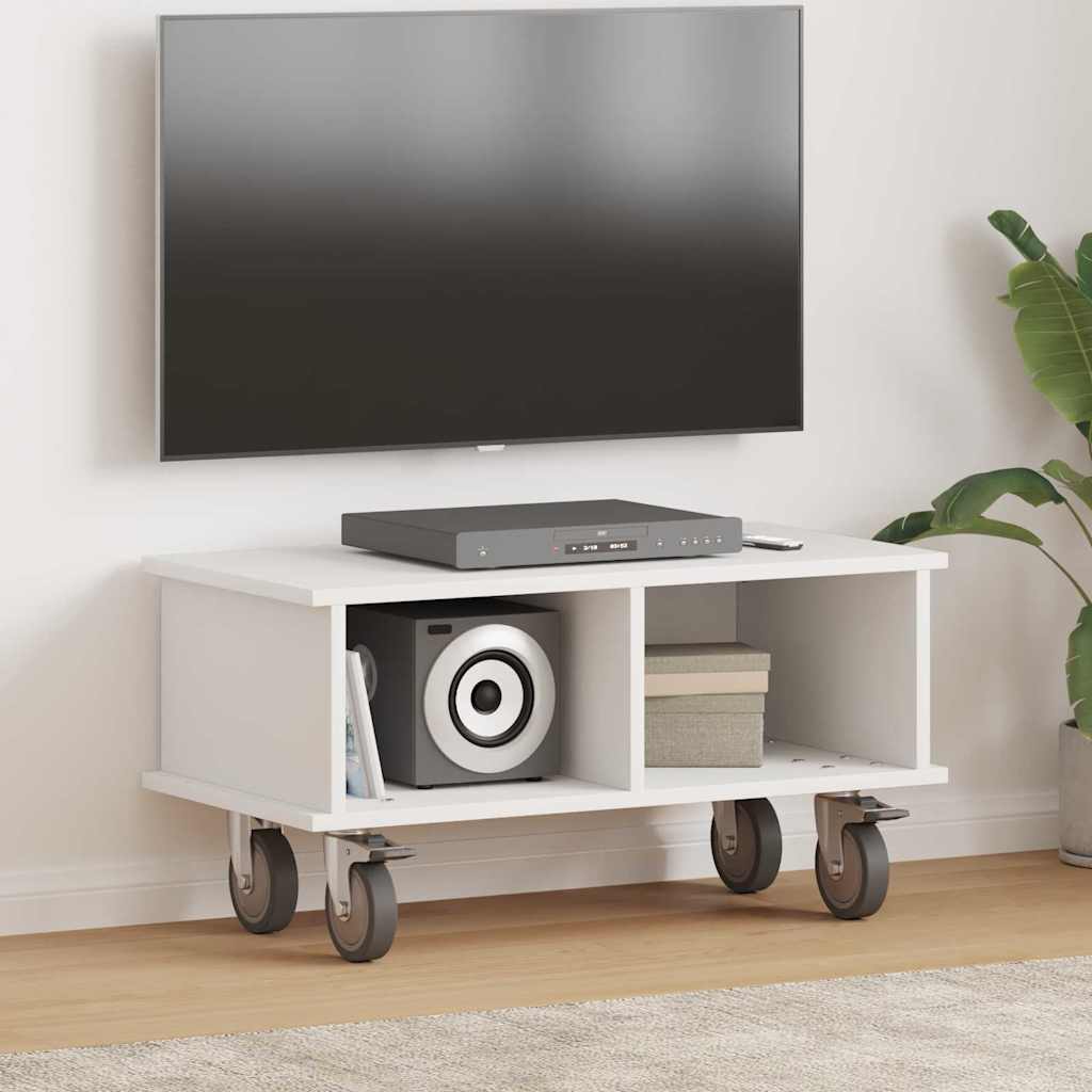 TV Stand 68.5 x 35 x 35 cm White Engineered Wood