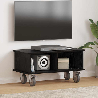 TV Stand 68.5 x 35 x 35 cm Black Oak Engineered Wood
