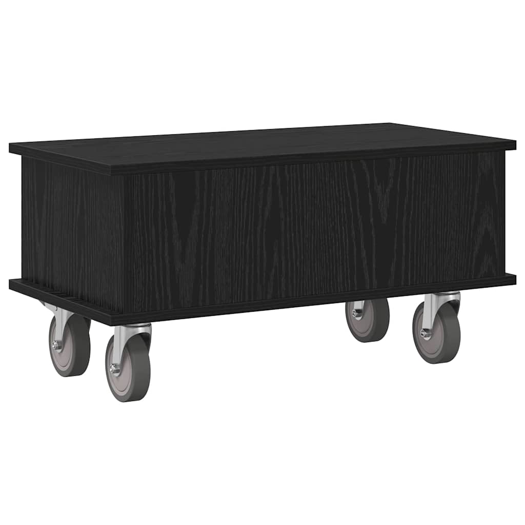 TV Stand Black Oak 68.5 x 35 x 35 cm Engineered Wood