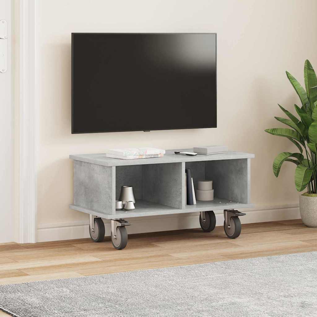 TV Stand 68.5 x 35 x 35 cm Concrete Grey Engineered Wood