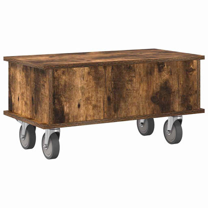 TV Stand 68.5 x 35 x 35 cm Smoked Oak Engineered Wood