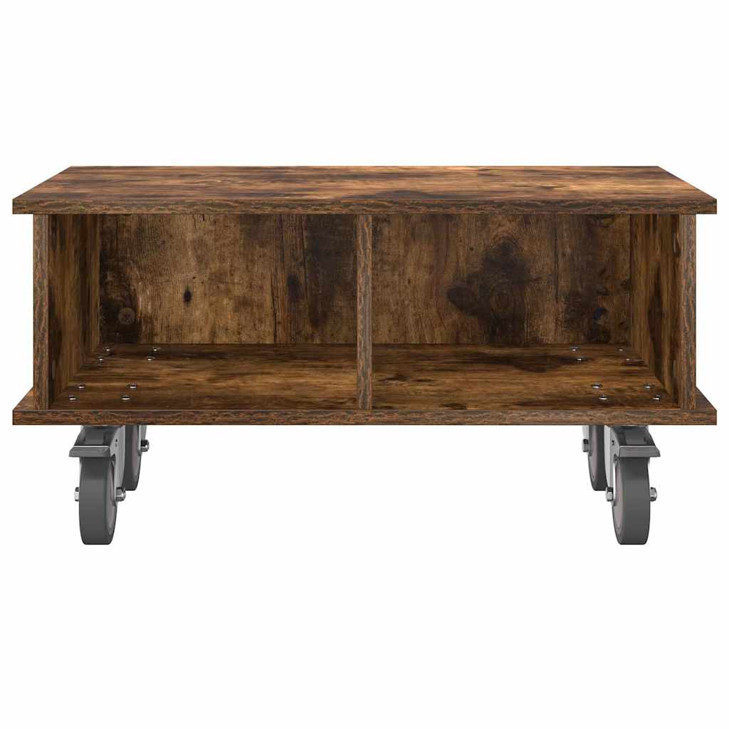 TV Stand Smoked Oak 68.5 x 35 x 35 cm Engineered Wood