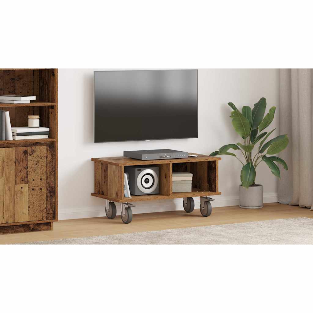 TV Stand Old Wood 68.5 x 35 x 35 cm Engineered Wood