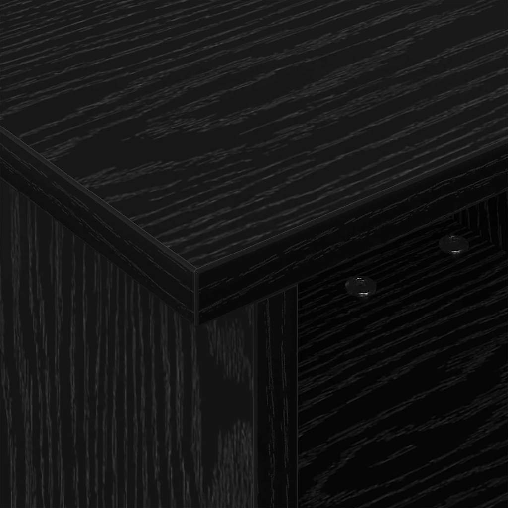 TV Stand 37 x 35 x 35 cm Black Oak Engineered Wood