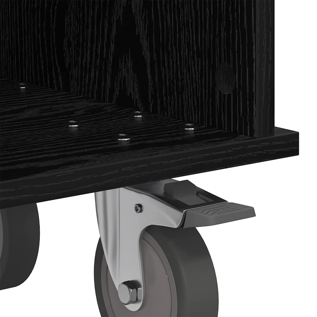 TV Stand 37 x 35 x 35 cm Black Oak Engineered Wood