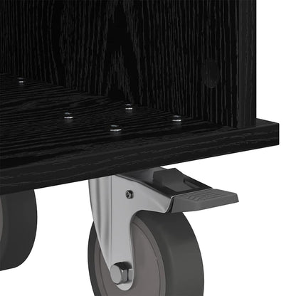 TV Stand 37 x 35 x 35 cm Black Oak Engineered Wood