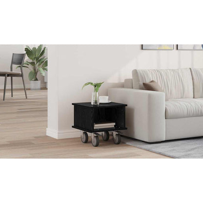 TV Stand Black Oak 37 x 35 x 35 cm Engineered Wood