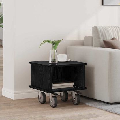 TV Stand 37 x 35 x 35 cm Black Oak Engineered Wood