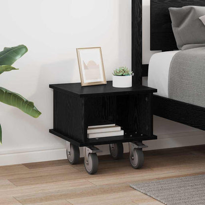 TV Stand 37 x 35 x 35 cm Black Oak Engineered Wood