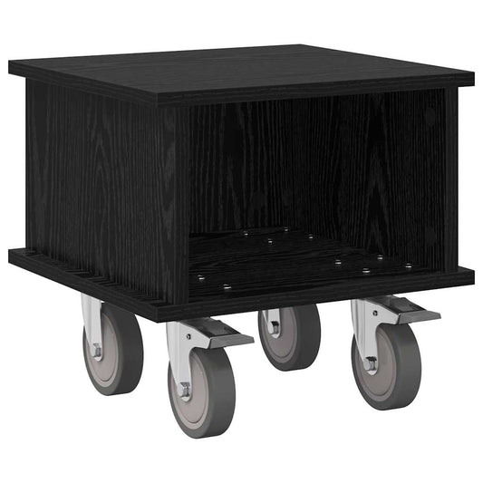 TV Stand Black Oak 37 x 35 x 35 cm Engineered Wood