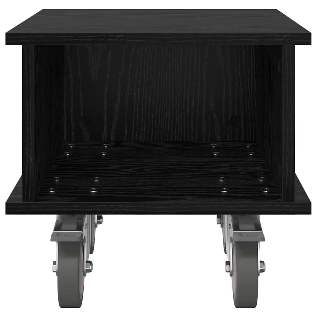 TV Stand Black Oak 37 x 35 x 35 cm Engineered Wood