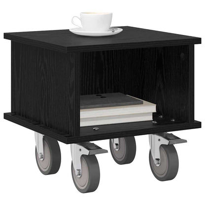 TV Stand Black Oak 37 x 35 x 35 cm Engineered Wood