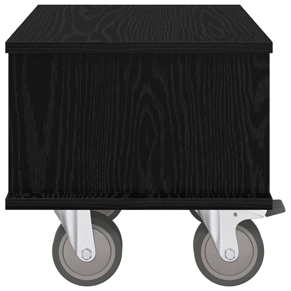 TV Stand 37 x 35 x 35 cm Black Oak Engineered Wood