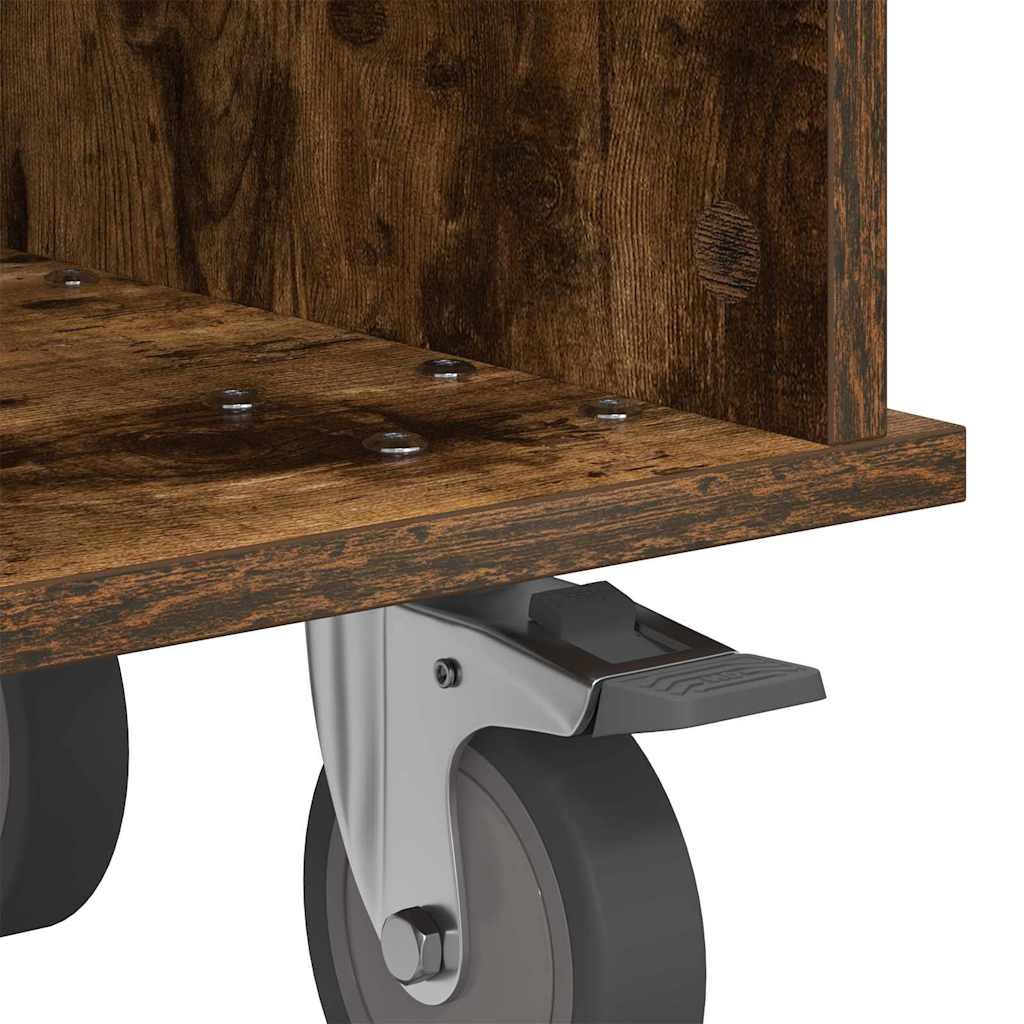 TV Stand 37 x 35 x 35 cm Smoked Oak Engineered Wood