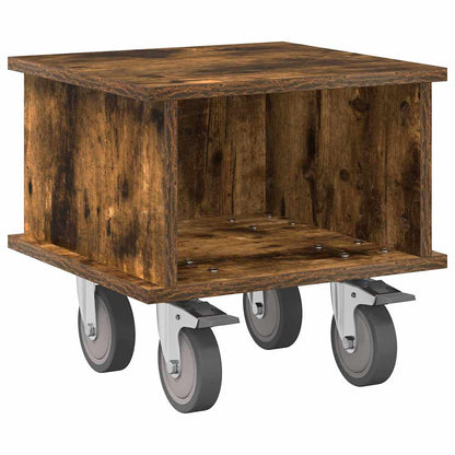 TV Stand Smoked Oak 37 x 35 x 35 cm Engineered Wood