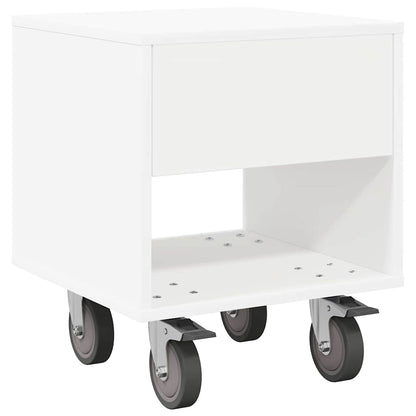 Bedside Table 2 pcs White 40.5 x 40 x 48 cm Engineered Wood